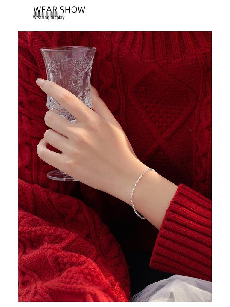 Banyan Tree S925 Silver OT Buckle Bracelet, Exquisite Niche Design, Stackable Women's Jewelry