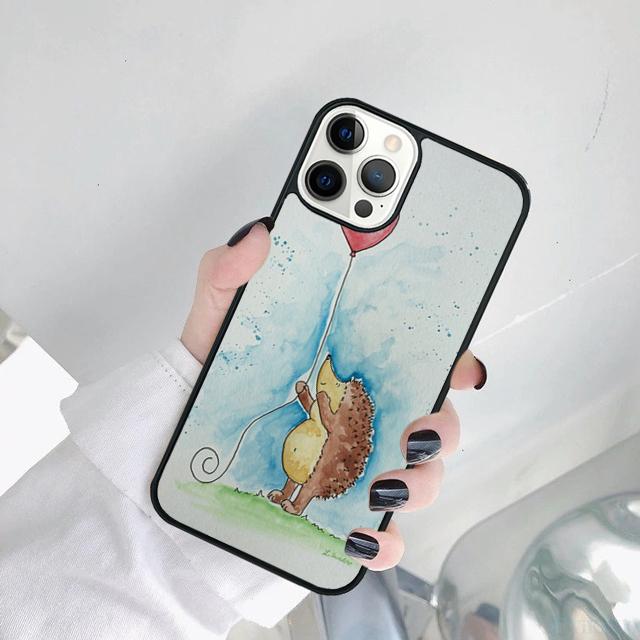 Hedgehog and Balloon Phone Case Cover For iPhone 17 Air 15 Pro MAX 16 Plus 14 12 11 13 Coque
