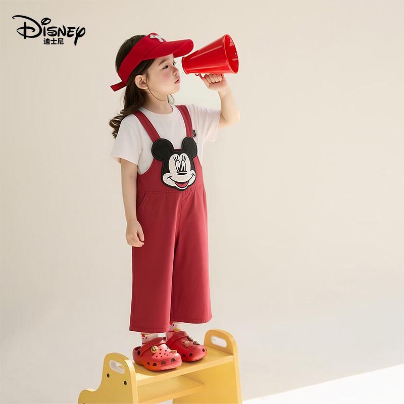 Disney Kids' Summer Short-Sleeved Overalls Set
