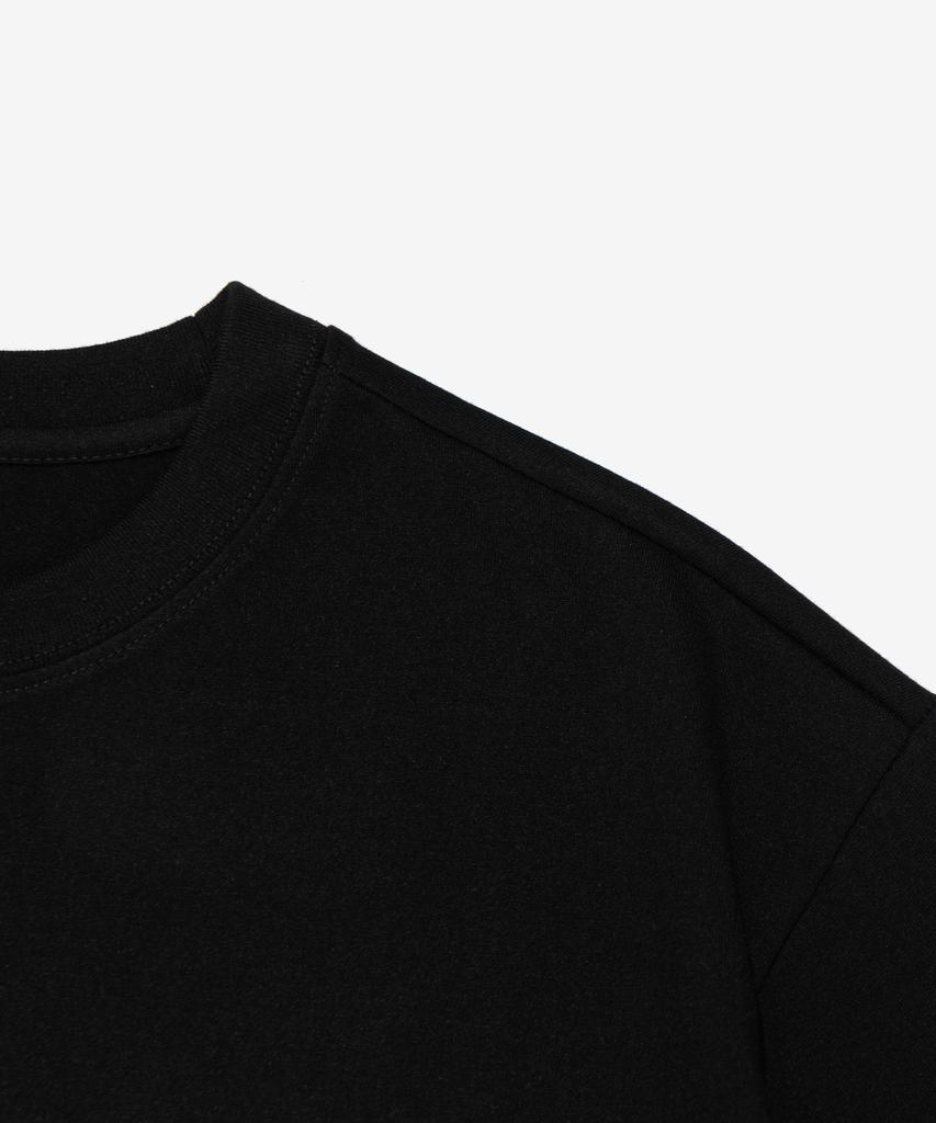 OUNDERR Riding Bike Cat Oversized Short Sleeve T-Shirt (Black)