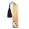 Pet Themed Bookmark Wooden Dog/Cat/Bone/Paw Carving Book Mark with Tassel Gift for Book Lovers Pet Owners