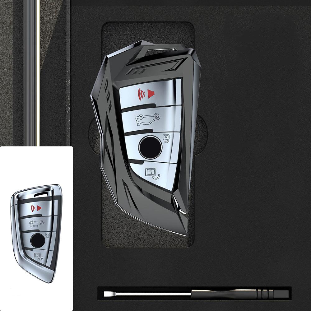 Zinc Alloy Auto Key Fob Cover Case Fit For Bmw X1 X3 X4 X5 F15 X6 F16 G30 7 Series G11 F48 F39 520 525 F30 118I 218I 320I Auto Auto Accessories