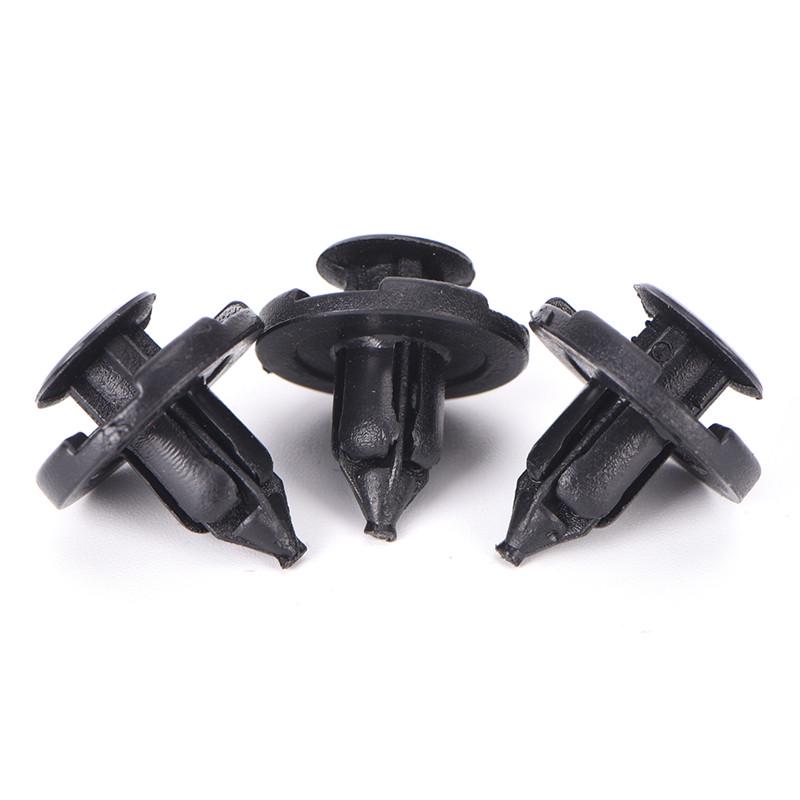 50X 8Mm Auto Car Bumper Fender Retainer Push Black Plastic Fixed Clips Fasteners