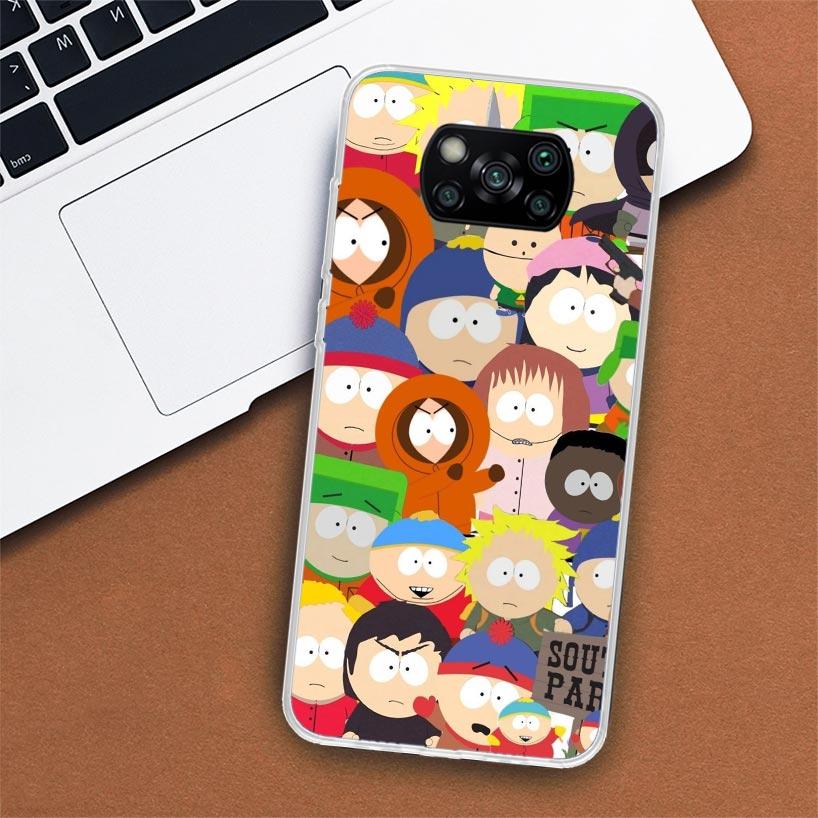 

Cartoon S-South P-Parkes Phone Case For Xiaomi Poco X3 Nfc X4 X5 X6 X7 F7 Ultra F6 F5 F4 Gt F3 M6 M5S M5 M4 M3 Fundas Soft Shell Xiaomi Poco X4 GT