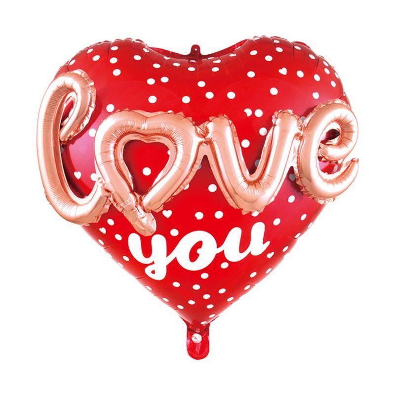 

22-inch Round Happy Birthday Love Letter Balloon Set Party Decorations Foil Balloons 1 rose gold LOVE balloon