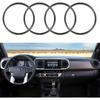 A/C Vent Ring Outer Cover Air Conditioning Outlet Trim Decoration Accessories for Toyota Tacoma 2016-2022 4pcs (Black)