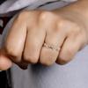 Minimalist Heart Band Ring, 925 Sterling Silver Stackable Love Ring, Cute Heart Design Romantic Jewelry Gift for Women