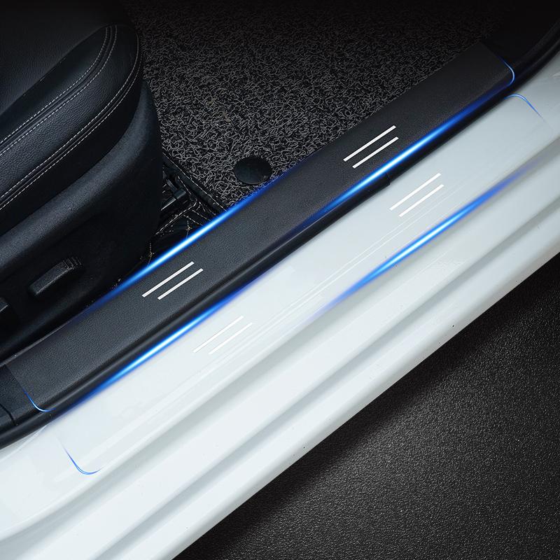 Car Door Sill Transparent Threshold Trunk Bumper Stickers Protector Strips For Ford Focus Mondeo Kuga Fiesta MK7 Escort Explore