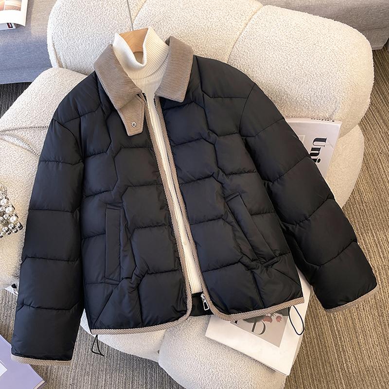 Jachete de Iarnă la Modă Femei Parkas Scurte Fermoar Groase Călduroase Casual Paltoane de Damă