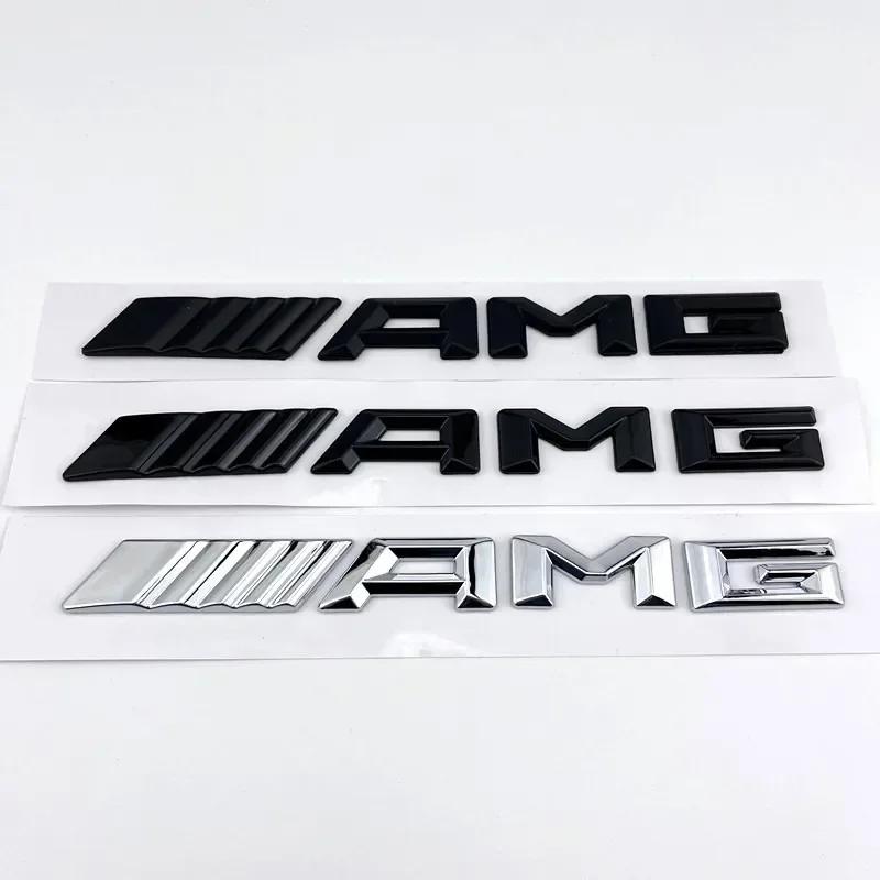 WXAKF1 Hot 2026 New For Benz 3d ABS Black Logo AMG Emblem Letters Car Trunk Badge For Mercedes Benz W204 W205 W176 W177 W212 W213 AMG S