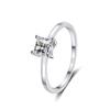 Bague Ringen 0.6ct Princess Cut Moissanite Solitaire Ring for Women Colorless High Quality 100% S925 Sterling Silver Band GRA