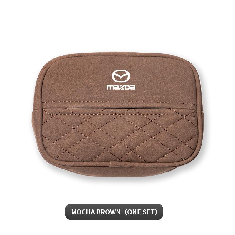 

2025 Hot Car Tissue Bag Suede Storage Box Paper Towel Organizer Tools For Mazda 2 6 3 5 CX5 CX80 CX70 CX90 MX30 CX60 CX50 CX30 B