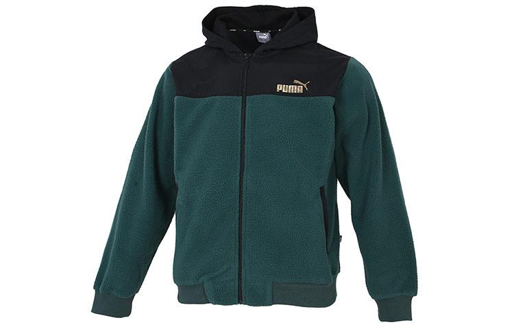 PUMA WINTERIZED Velvet Jackets Men s Green Hooded Moderate 848253-80 L