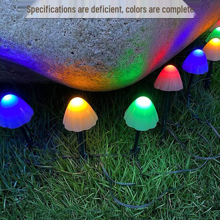 Waterproof Solar Mushroom String Lights for Outdoor Courtyard & Garden Decoration