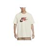 Nike Letter Logo Print Round Neck Loose Fit Cotton Knit Soft Comfortable Breathable Short Sleeve T-Shirt Men T-Shirt Sail-White FB9810-133