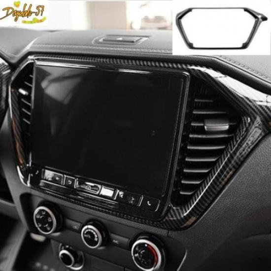 Fit For Isuzu D-Max Dmax    Carbon Fiber GPS Navi Frame Cover Trim