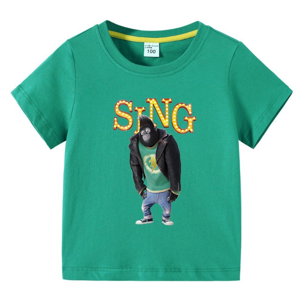Kinderkleidung Kurzarm-T-Shirts Sing Film Grafik Kinder Sommer Lässig Niedlich T-Shirt