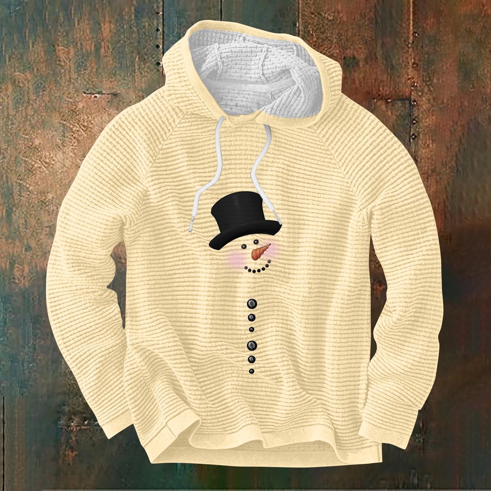 Мужской повседневный и модный свитер с длинными рукавами и капюшоном XXXL — фото 9