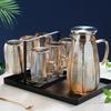 Hammer glass cold kettle, large-capacity beverage tea kettle, high temperature explosion-proof glass kettle with cool white open cold kettle