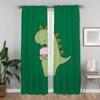 Vorhänge für Schlafzimmer Niedliche Dinosaurier-Schattierungen Fenstervorhang für Zimmer 2 Paneele Raumteiler Heim-Innenvorhänge Halloween-Dekoration