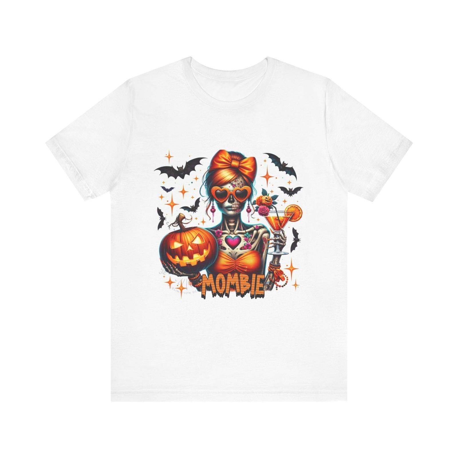 Halloween Mombie Unisex Tee, Spooky Shirt, Skeleton Top, Fall Fashion, [...] S