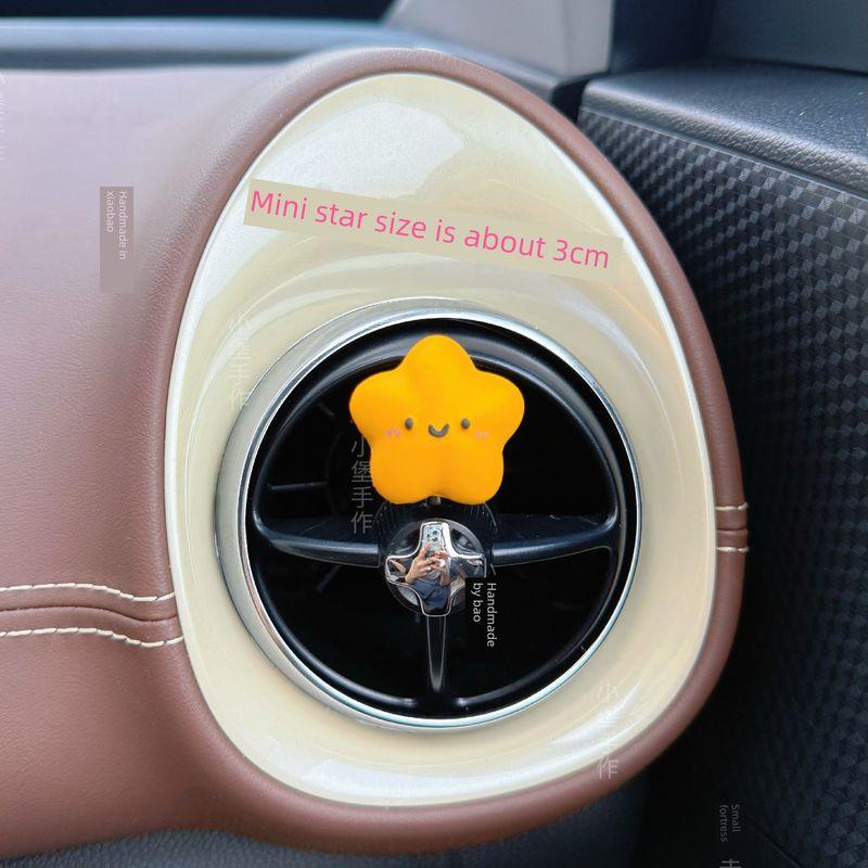 INS Style Cute Cartoon Lucky Star Car Air Outlet Decoration Car Fragrance Plaster Decoration Car Accessories Women
