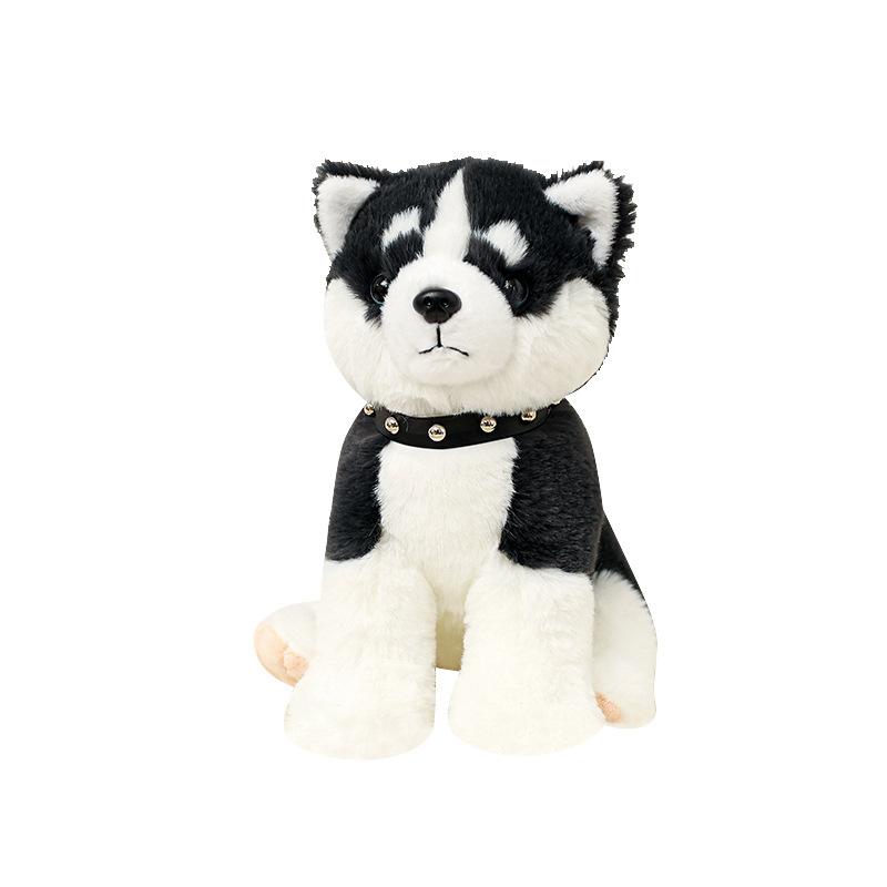 Cute and Cute Husky Bulldog Doll Puppy Plush Toy Doll Children Sleep Comforting Pillow Doll