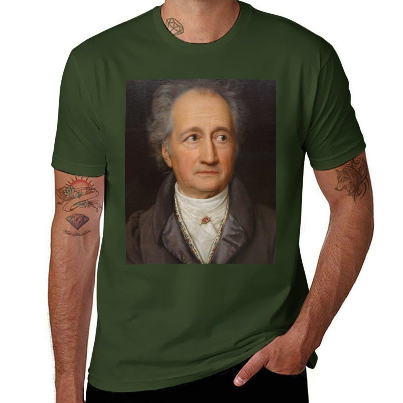 

Johann Wolfgang von Goethe Tshirt boys whites shirts graphic tees Blouse t shirts for men 4XL