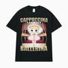 Cappuccina Ballerina Funnu Italian Brainrot Meme T-shirt Womens Fashion Trend T-shirt Casual T-shirt
