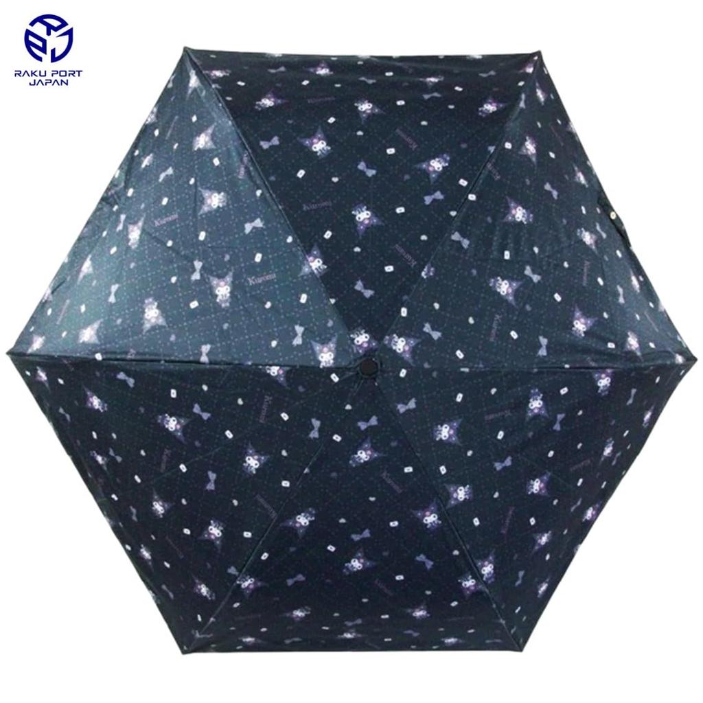 Sanrio Kuromi Folding Umbrella 50cm For Both Sunny and Rainy Days UV Protection Light Blocking RPJ Set Sekizawa Folding Umbrella Black 99.9%