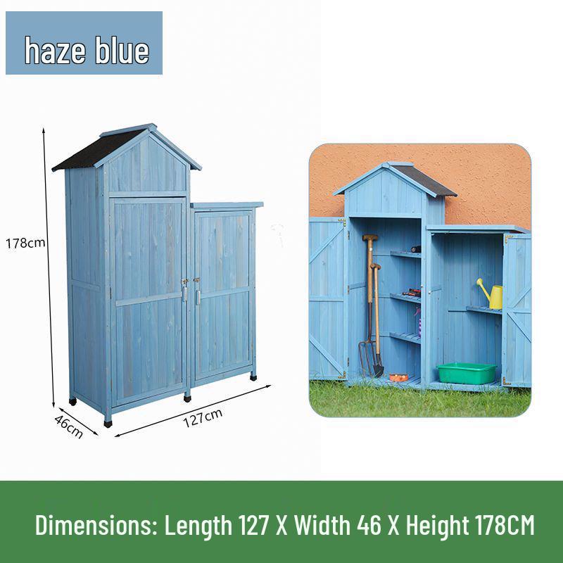Outdoor Anti-Corrosion Solid Wood Garden Storage Cabinet with Sun Protection