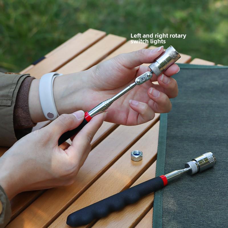 Telescopic Magnetic Picker with LED Light – Extendable Rod for Metal Parts