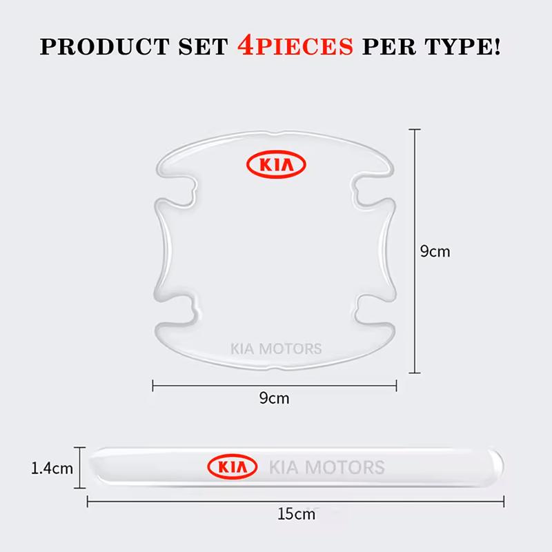 For Kia Morning Picanto Rio Stonic Sportage Ceed Optima Forte 5 3 4 K Transparent Car Door Bowl Handle Decals Protector Stickers