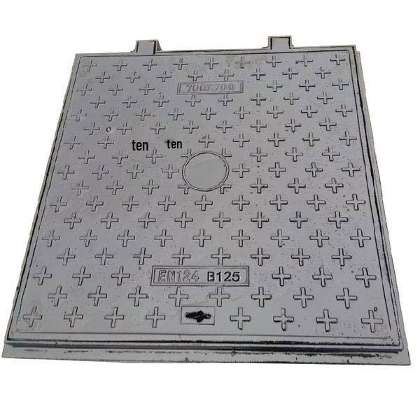 Heavy-Duty Ductile Iron Rectangular Manhole Cover for Rainwater and Sewage.