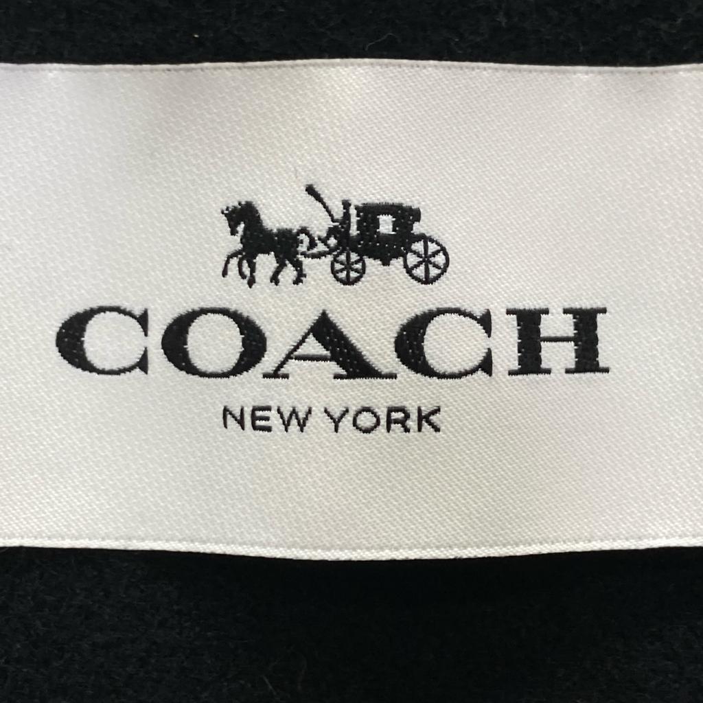 COACH F78473 Black Wool x Leather Signature Blouson Jacket Jacket XS blackUsed