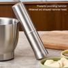 304 Stainless Steel Manual Garlic Pounder Anti-Slip Household Mashing Jar Wear Resist Thick Grinding Bowl for Lemon Spices Herbs