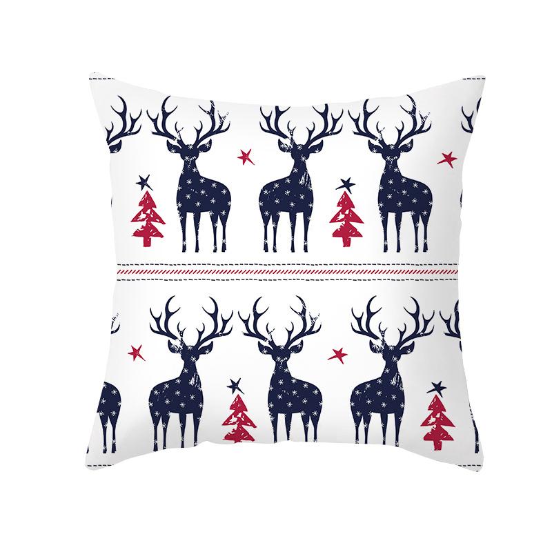 Merry Christmas Decorative Print Cushion Cover Home Living Room Sofa Decorative Square Pillow Cover 45 * 45cm