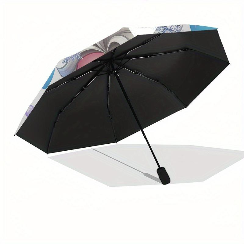 Disney Elsa,Frozen,Hearts Manual Opening and Closing Umbrella, 49-Rib Reinforced Folding Design, Lightweight