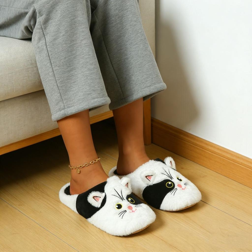 Hausschuhe, bequeme und warme Schuhe aus weichem Plüsch mit offenen Zehen, einfarbige Hausschuhe für den Innenbereich