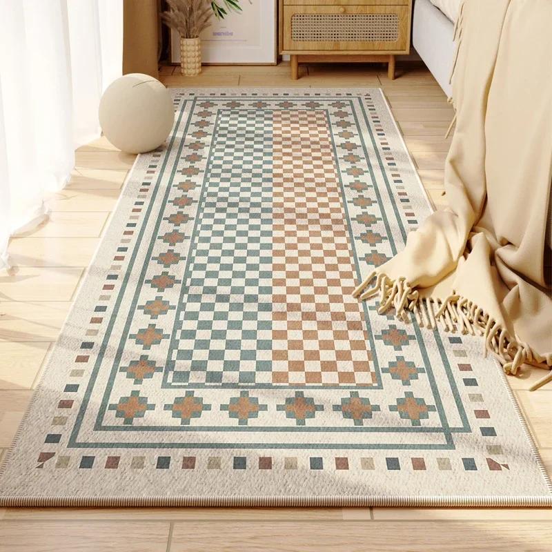 Einfacher Nachttischteppich Nordischer rutschfester Flurteppich Marokkanische Retro-Teppiche für Schlafzimmer Teppiche für große Flächen für Wohnzimmer