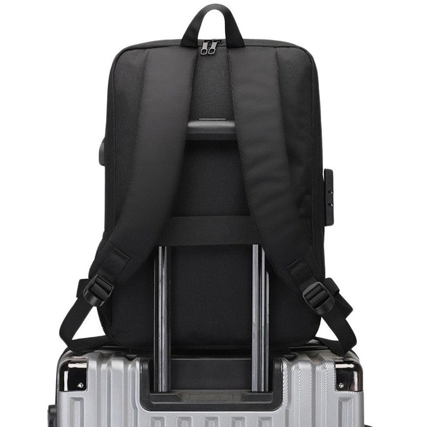 Cleveland Gray One Size Anti-Theft Business Backpack with Shell