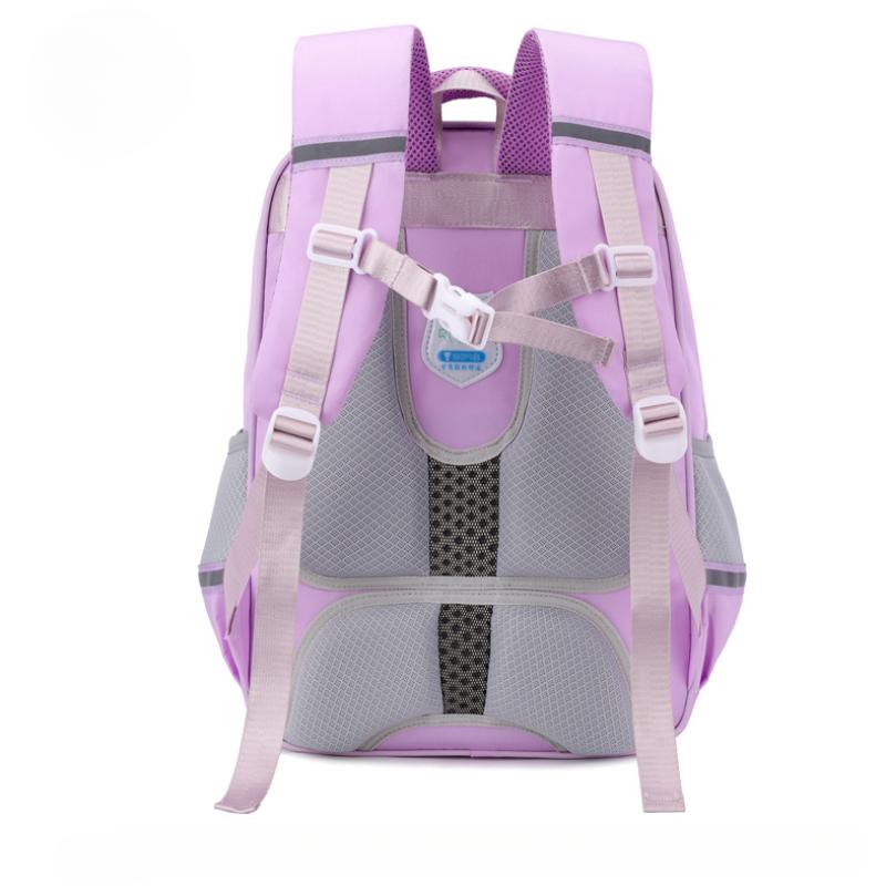 2025 New Children School Bags for Girls and Boys Fashion Macaron Spine Protection Book Bag Grades 3-6 Pupil Students Burden Reducing Teenager Backpack