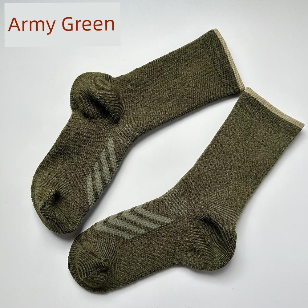 Men's and Women's Hiking Socks Mernu Wool Outdoor Warm-Keeping Socks Long Tube Terry Thickened Hiking Climbing Socks Wicking