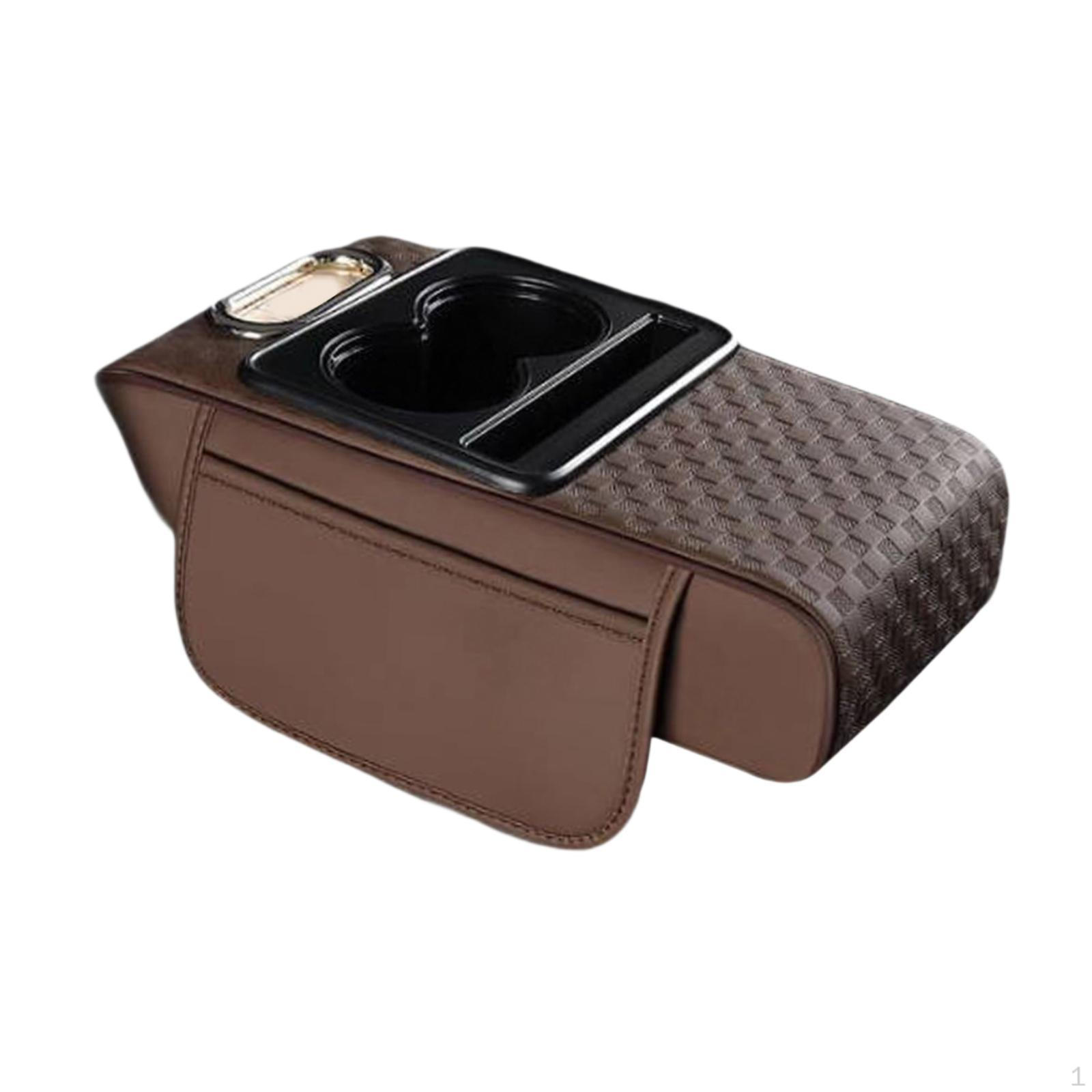 

Auto Armrest Cushion Center Console Cover Interior Organizer, Ergonomic Vehicle Arm Rest Accessories коричневий