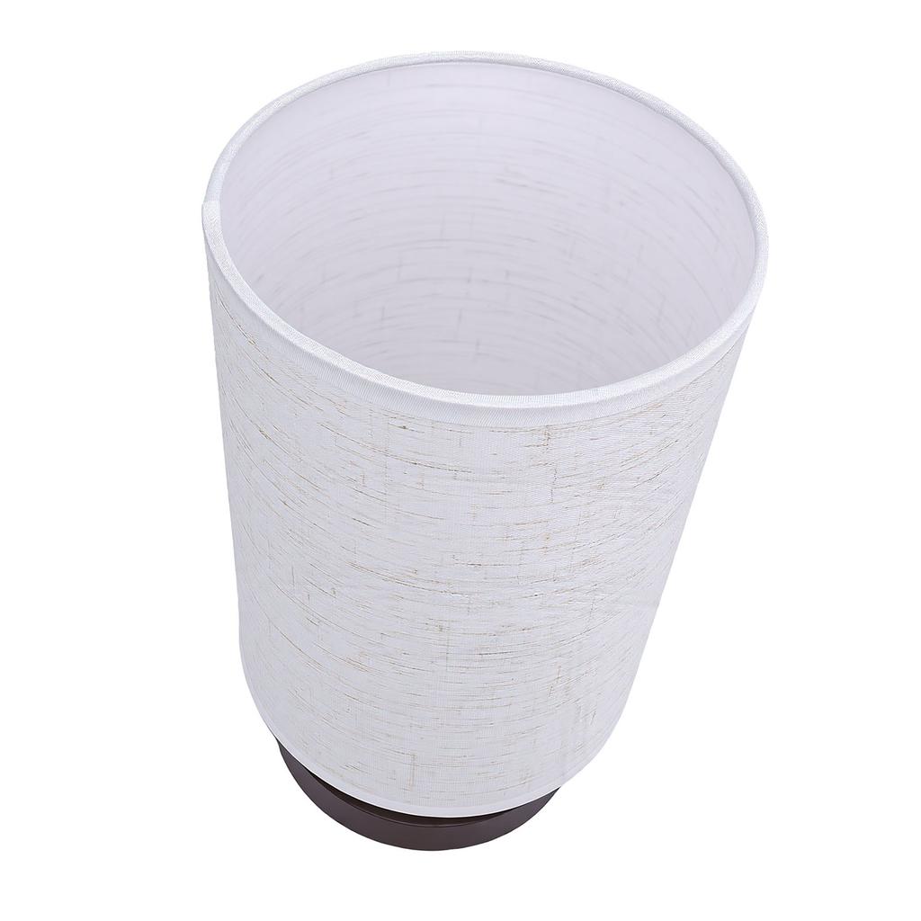 Small Table Lamp for Bedroom Minimalist Nightstand Light with Linen Shade LED Desk Lamp for Living Room College Dorm