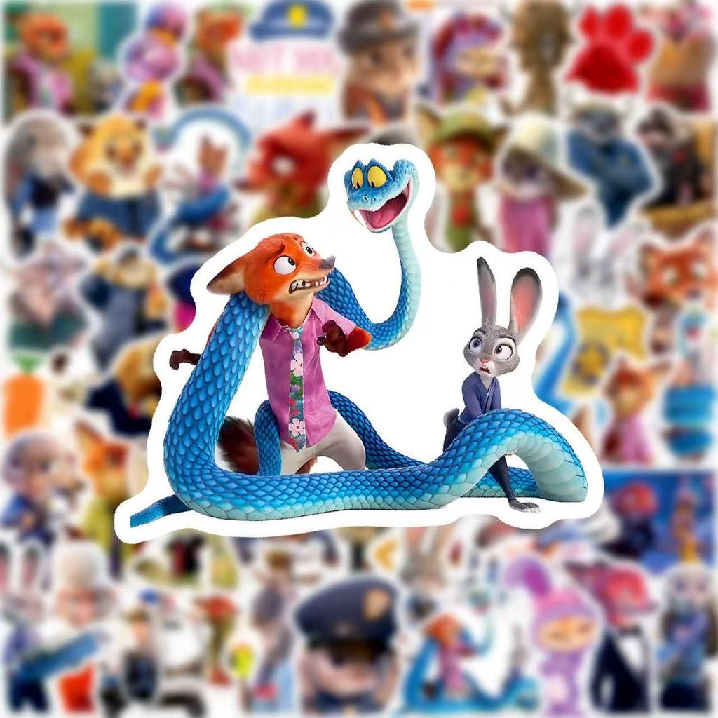 Zootopia Sticker Book: 50 Cartoon Stickers for Backpacks & Thermos Cups