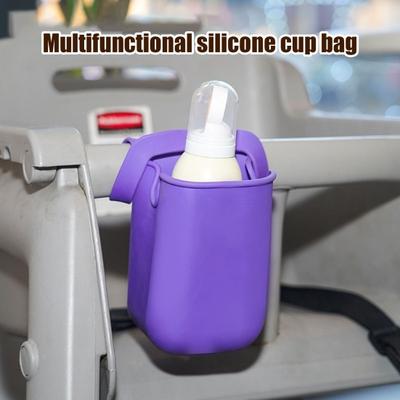 Silicone Cup Holder Bag Foldable Universal Bottle Holder Drink Holder Fits Most Bottles And Cups for Bikes Strollers Lawn Chairs Hands-Free