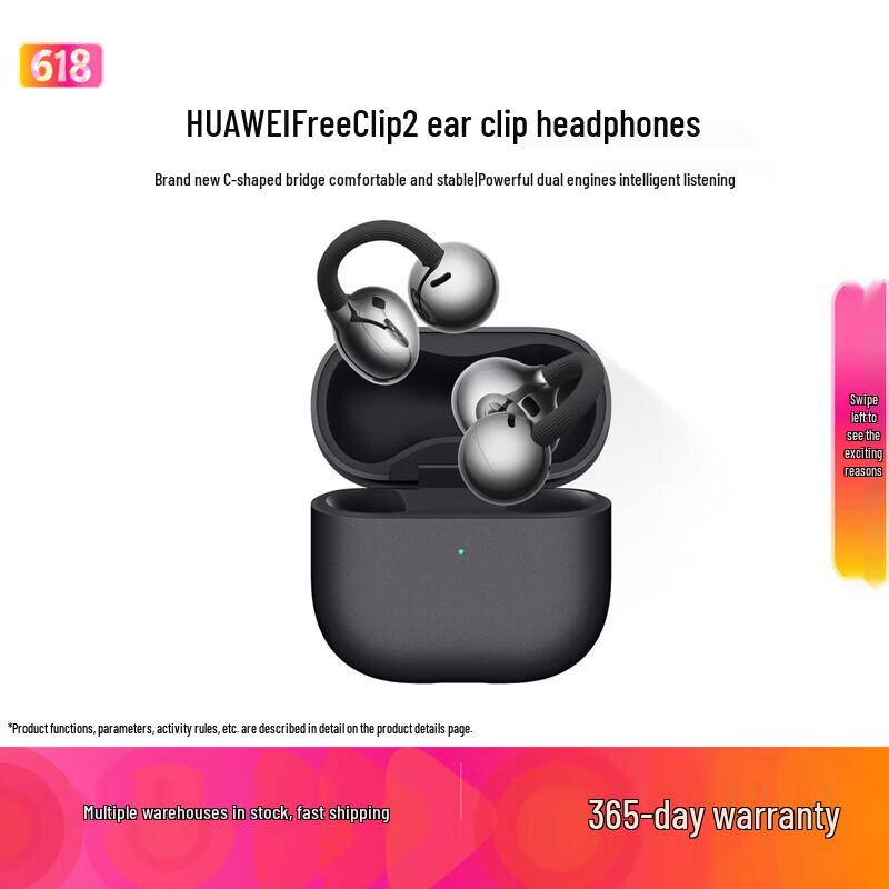 Huawei FreeClip 2 Open-Ear AI Bluetooth Earbuds