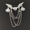 Suit Retro Chain Angle Wing Lapel Pin Heart-Shaped Jewelry Brooches Fashion Accessories Brooch Pins