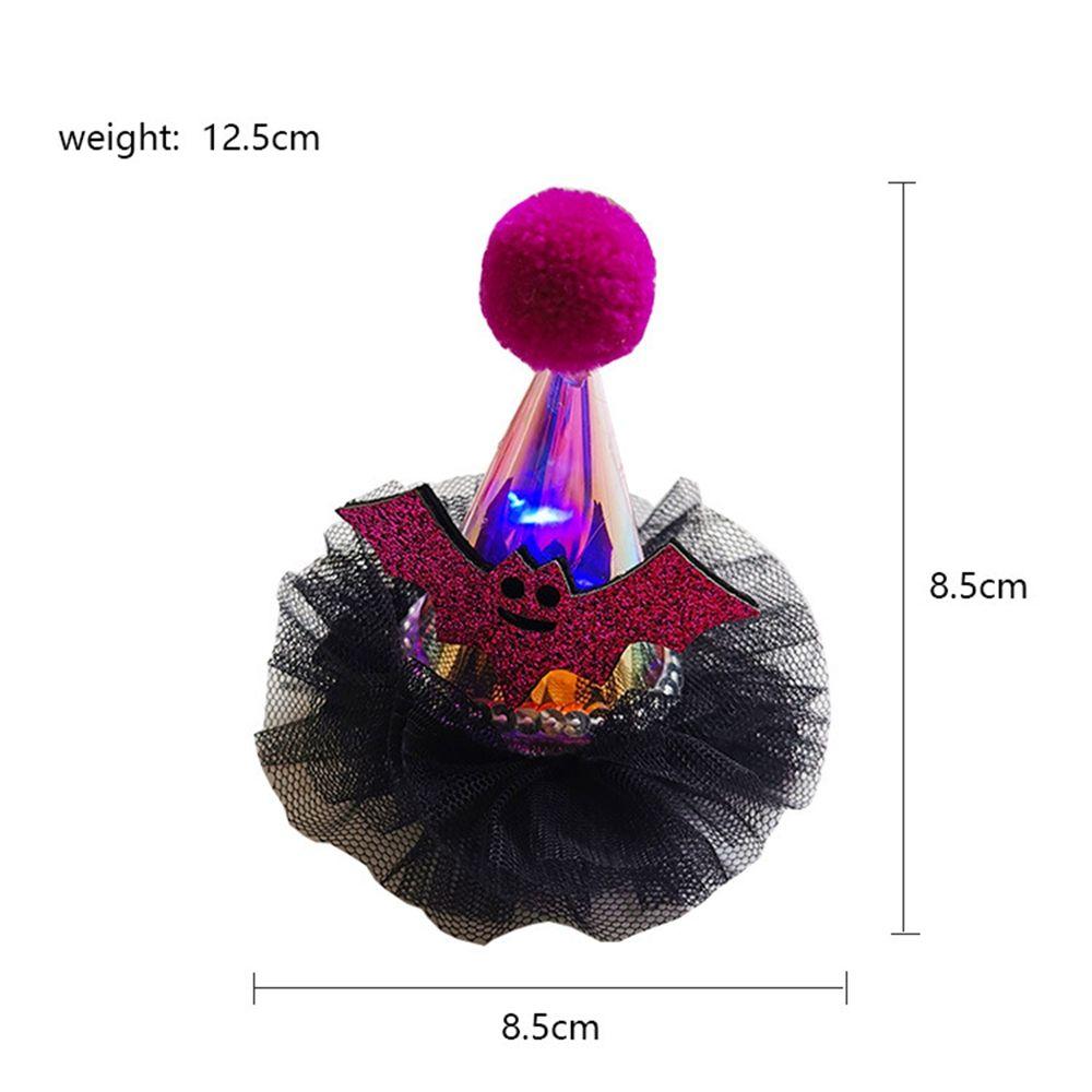 Cosplay Cartoon Lace Glowing Halloween Gift Children Hairpin Hair Accessories Halloween Hat Hair Clip Halloween Headwear